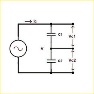 Bộ chia điện áp điện dung sử dụng một mạng chỉ có các tụ điện để tạo thành bộ chia điện áp
